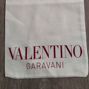 Valentino Garavani Dust Bag 7.75x13 White Red Logo Authentic